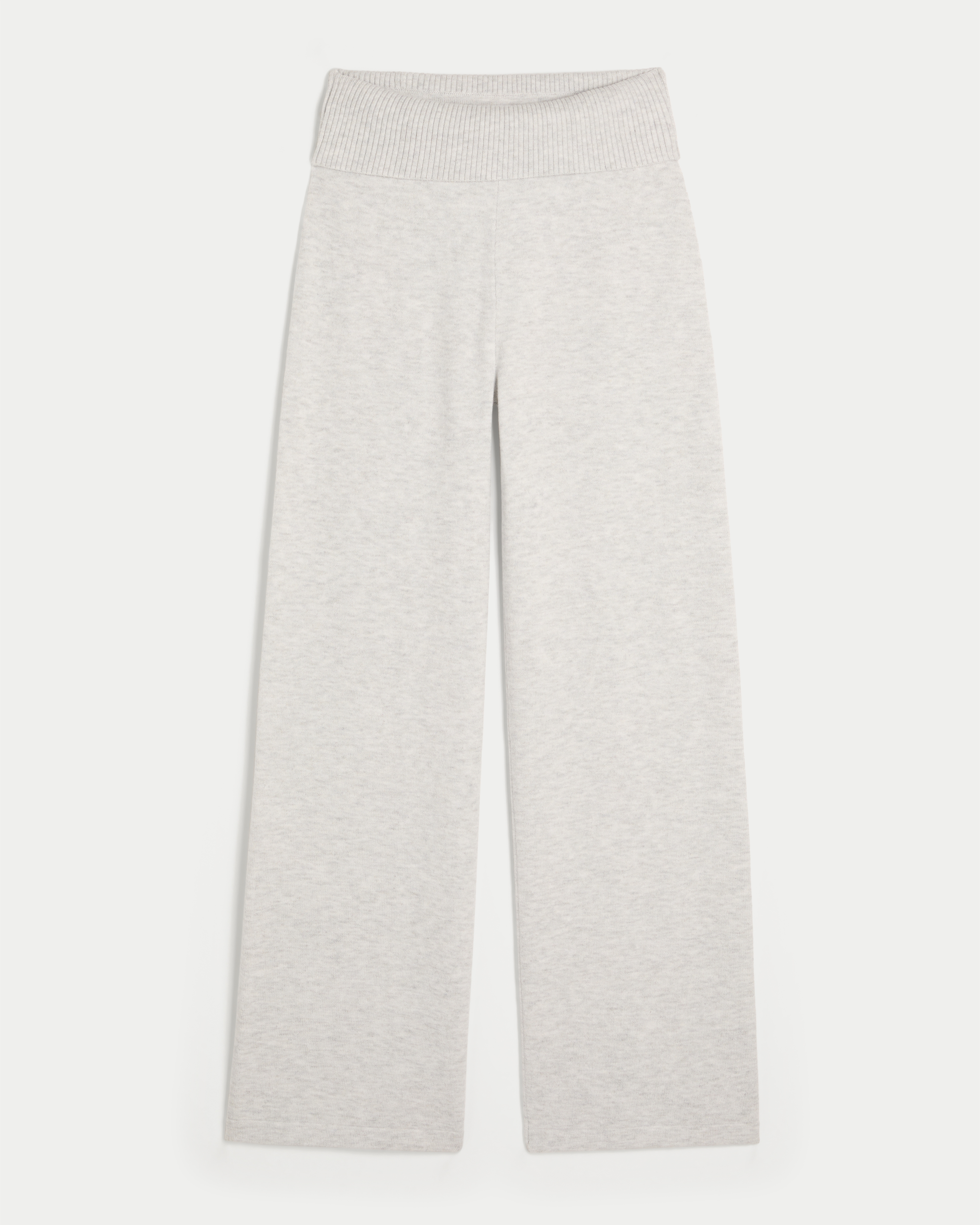 Gilly Hicks Sweater-knit Foldover Straight Pants