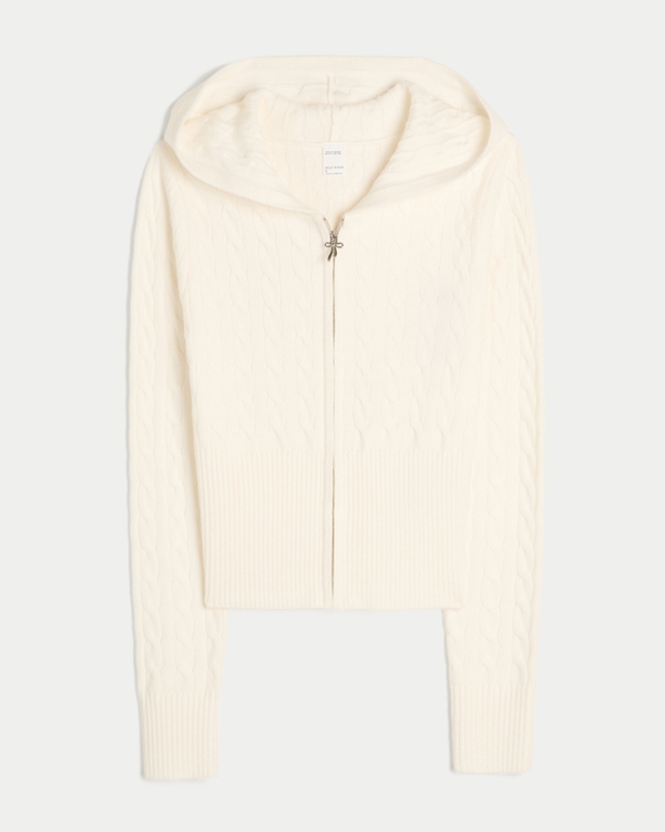 Women's Gilly Hicks Cable-Knit Zip-Up Hoodie Sweater | Women's Sleepwear | HollisterCo.com
