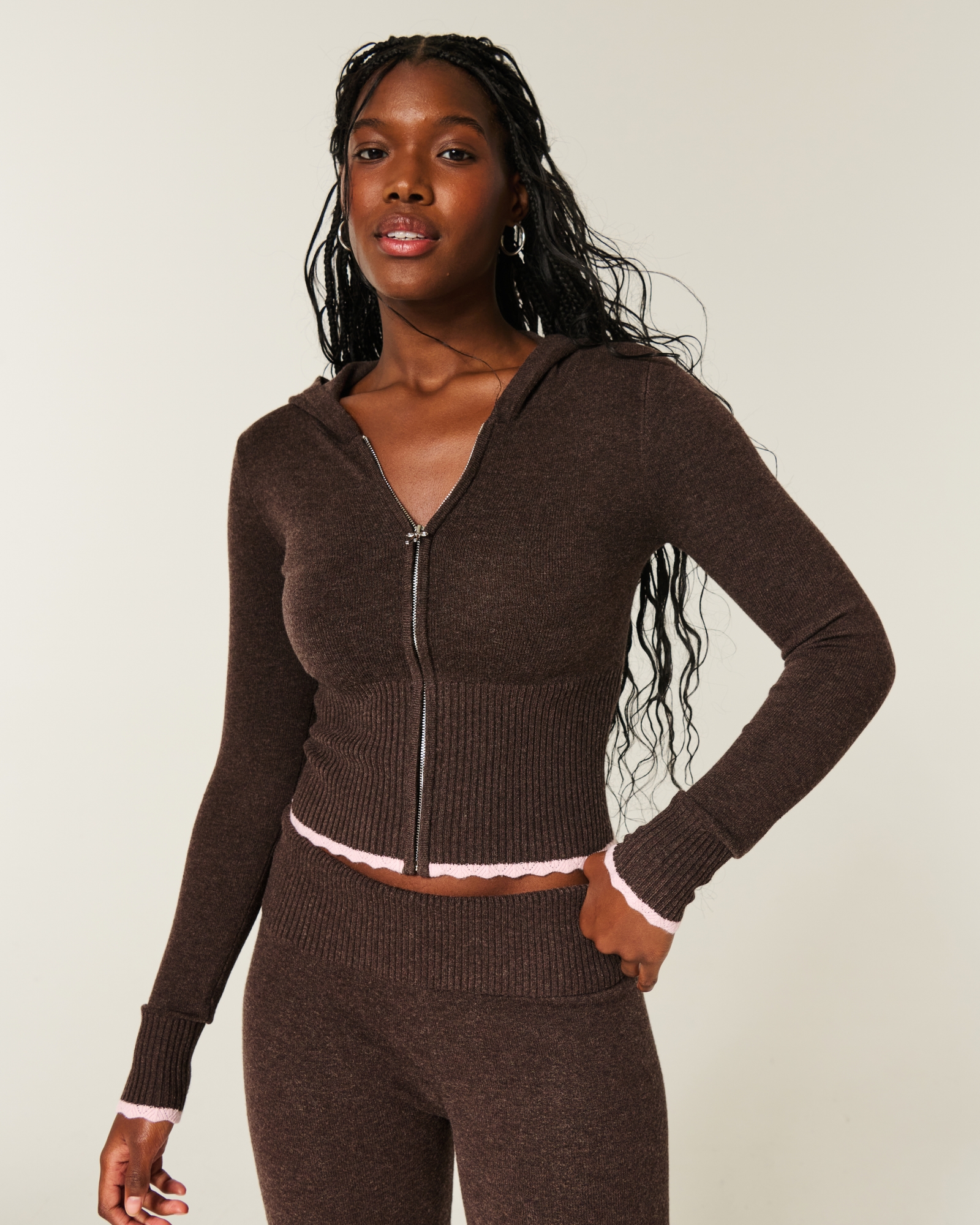 トップス simplycomplicated HOODED KNIT SWEATER simplycomplicated HOODED KNIT SWEATER