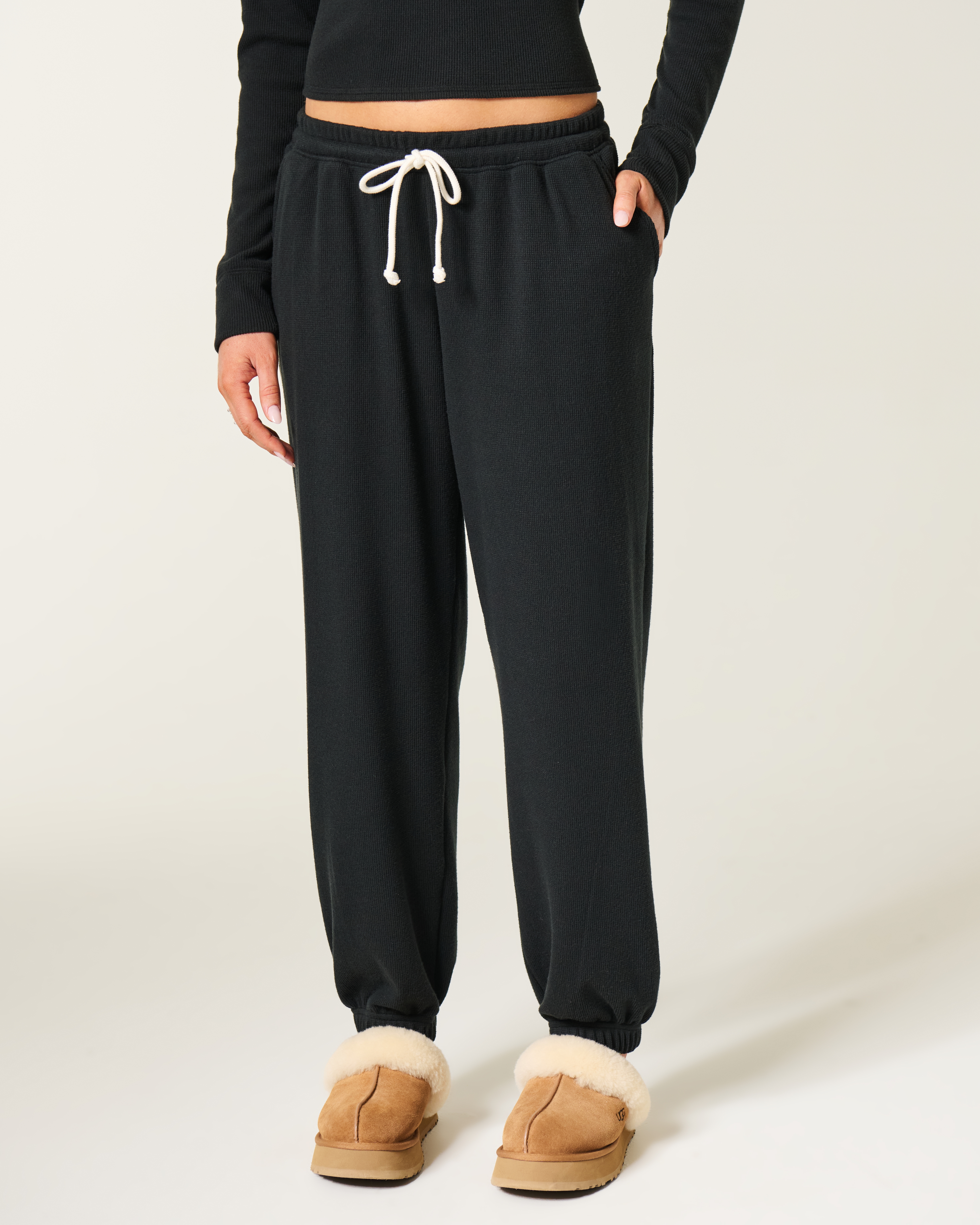 Gilly Hicks Always Cozy Waffle Baggy Joggers