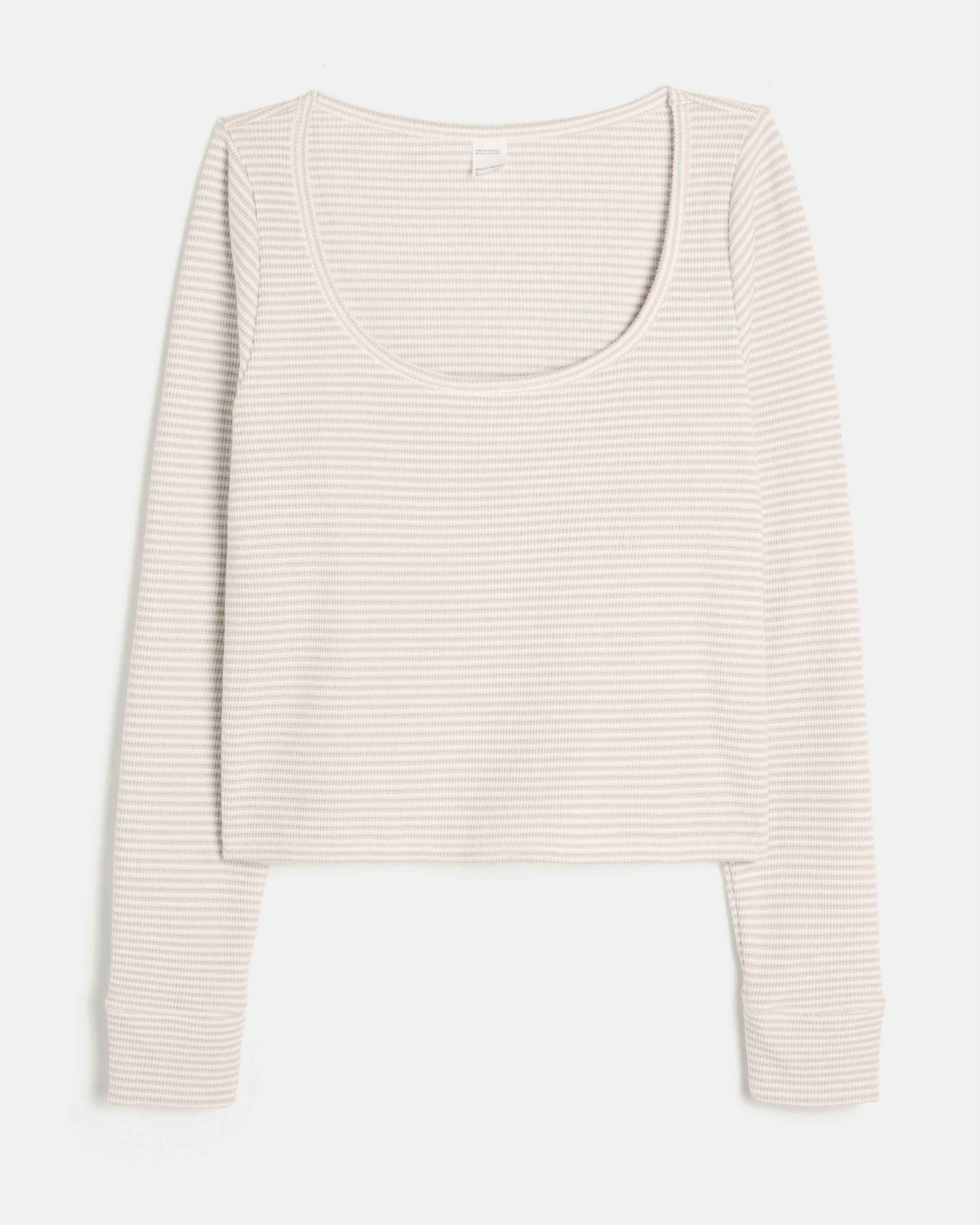 Gilly Hicks Always Cozy Waffle Long-sleeve Scoop Top