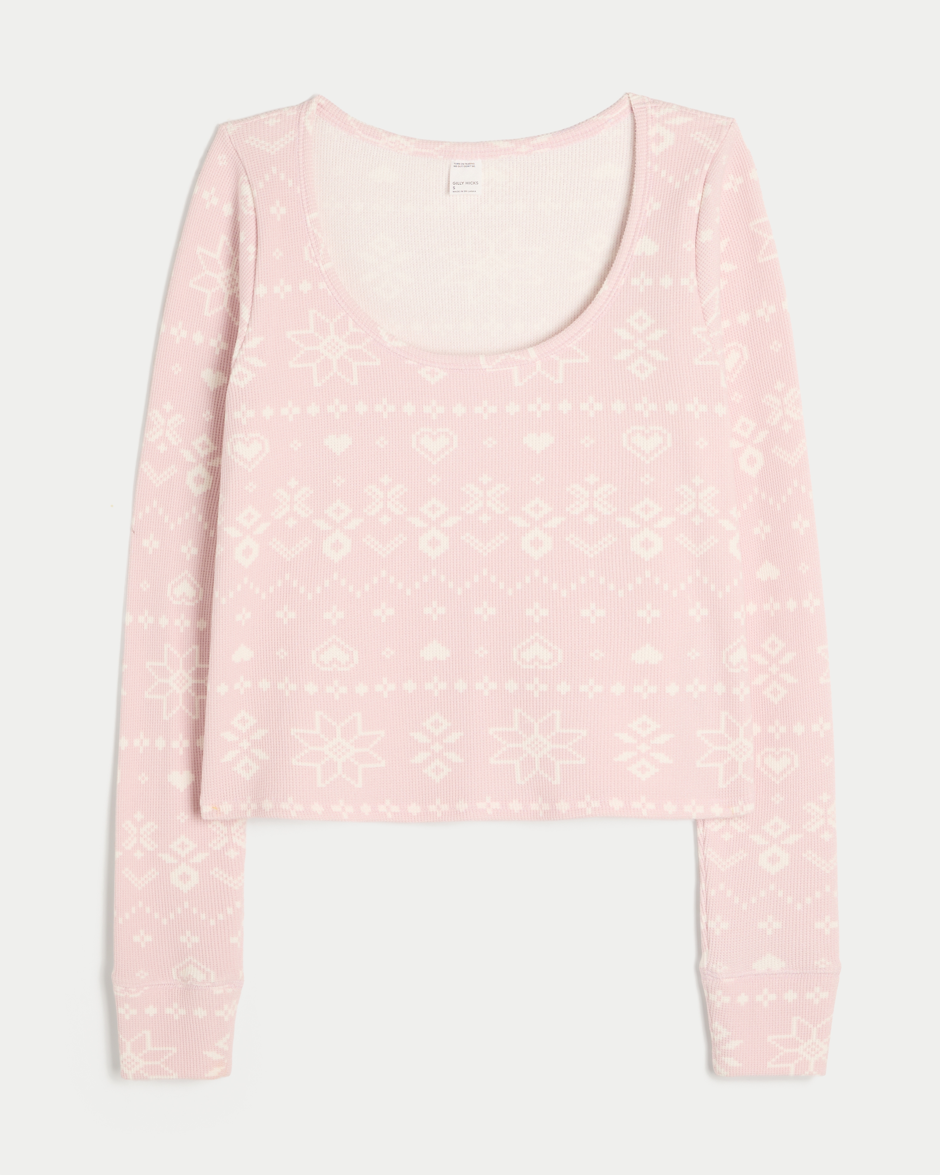 Gilly Hicks Always Cozy Waffle Long-sleeve Scoop Top