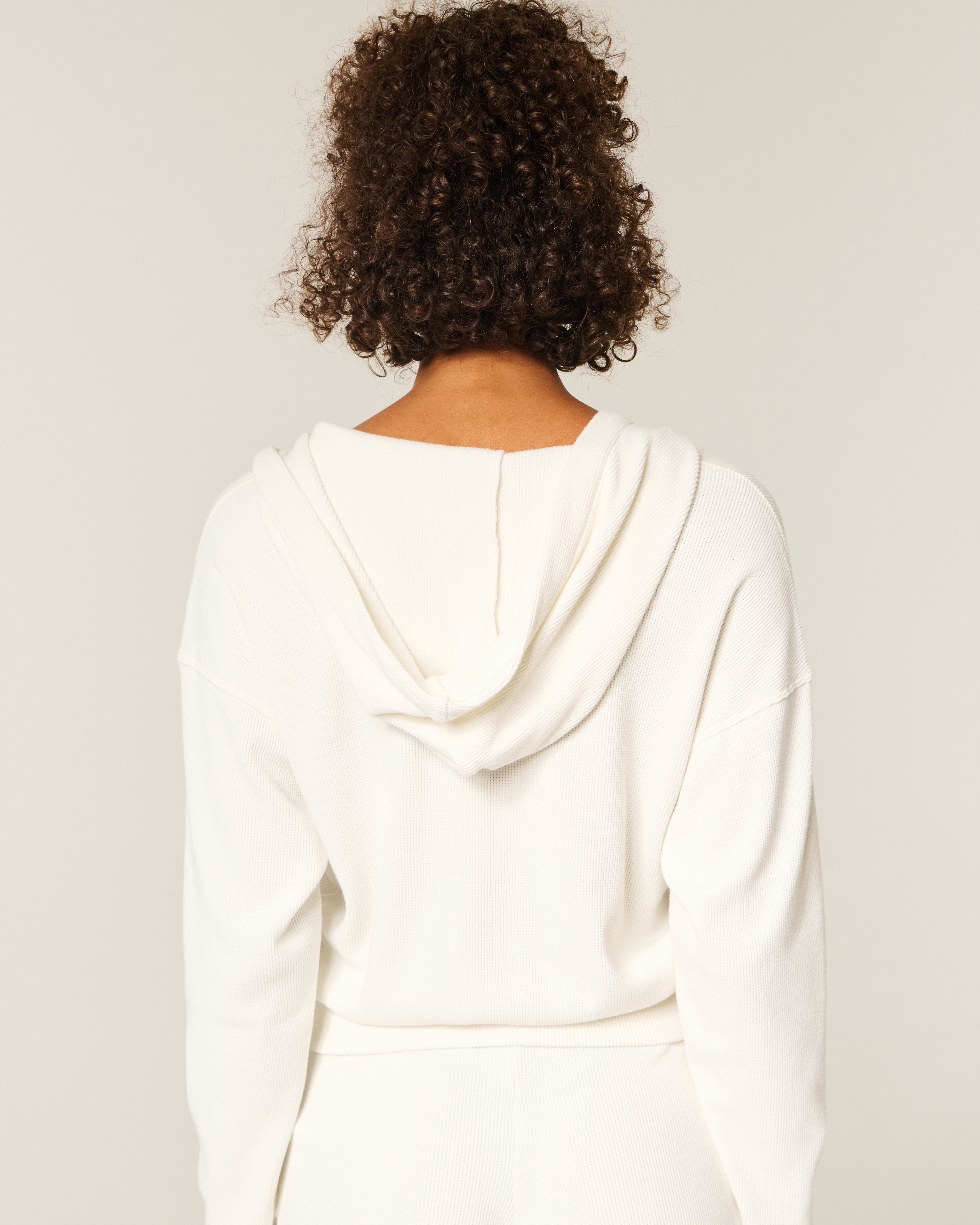 Gilly Hicks Relaxed Cozy Waffle Zip-Up Hoodie