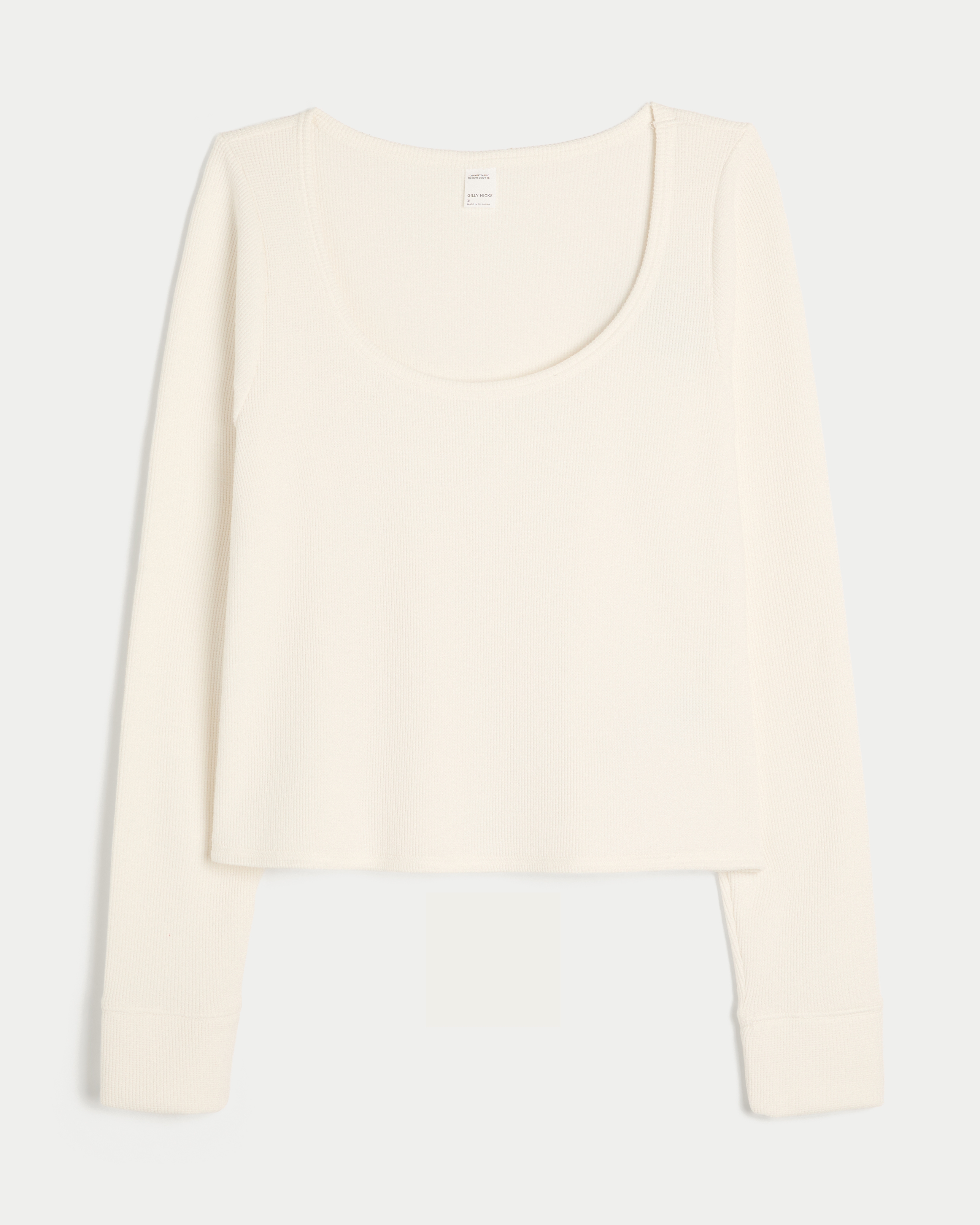 Gilly Hicks Always Cozy Waffle Long-sleeve Scoop Top