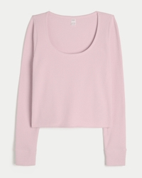 Gilly Hicks Relaxed Cozy Waffle Zip-Up Hoodie