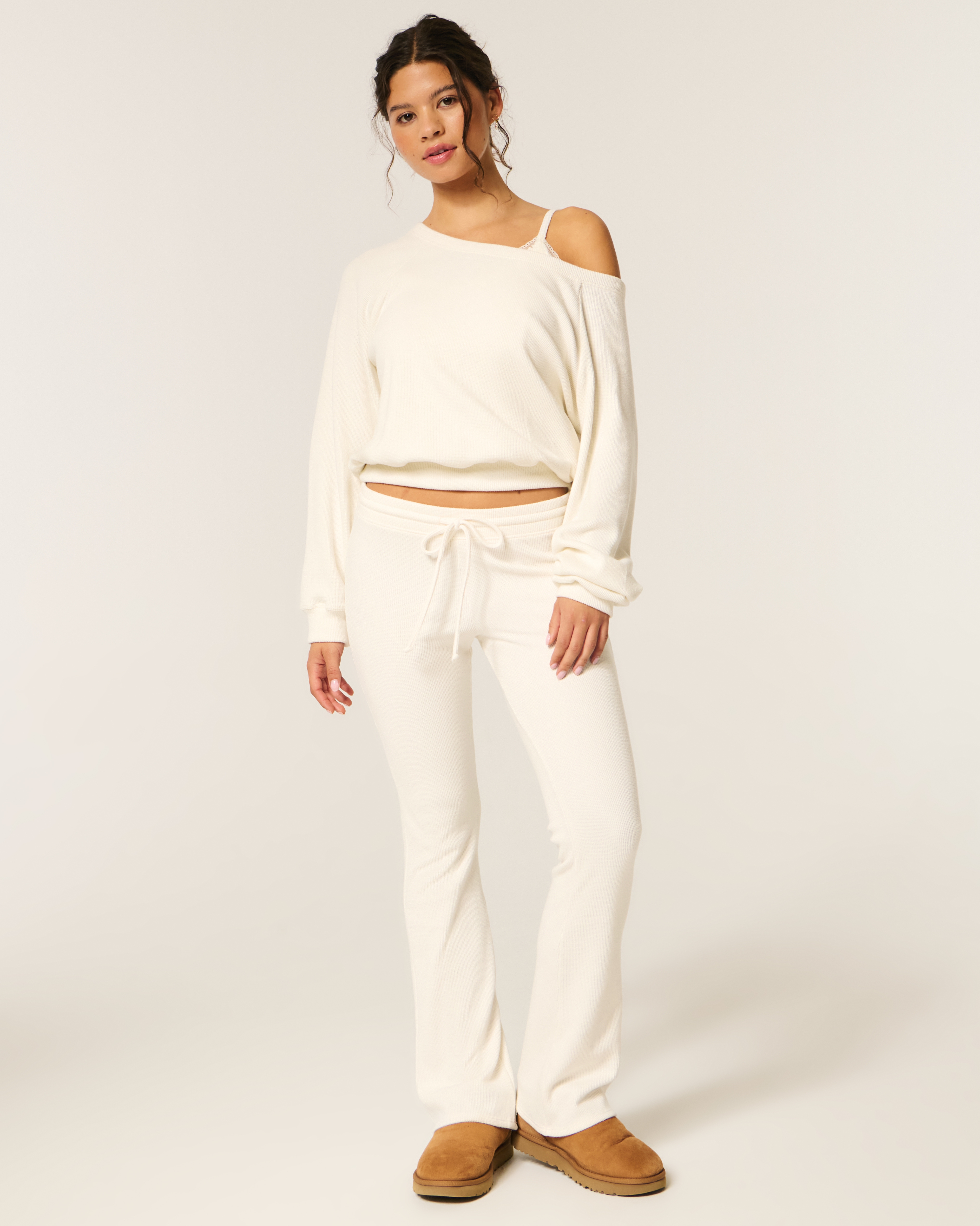 Gilly Hicks Always Cozy Waffle Bootcut Pants