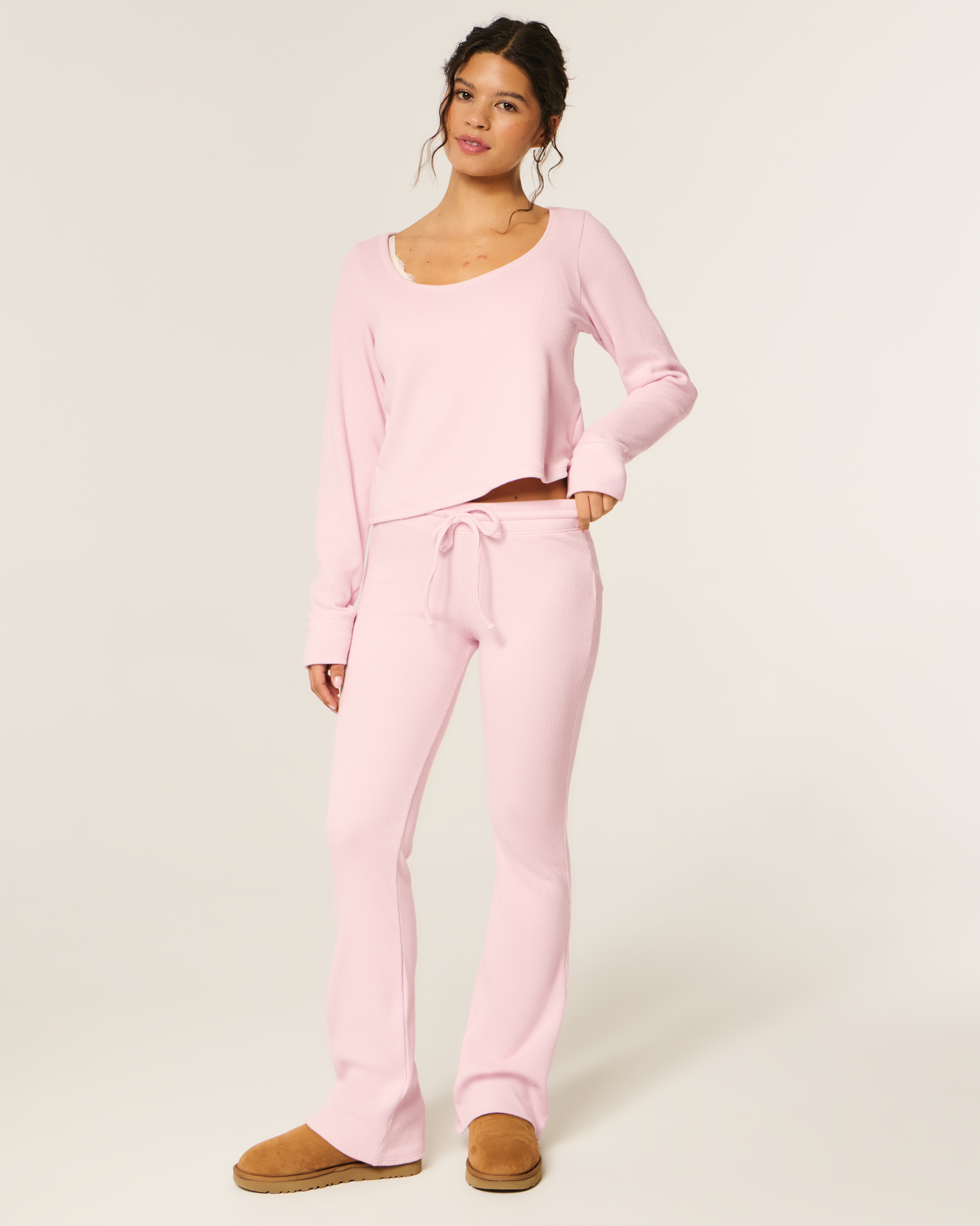 Gilly Hicks Always Cozy Waffle Bootcut Pants