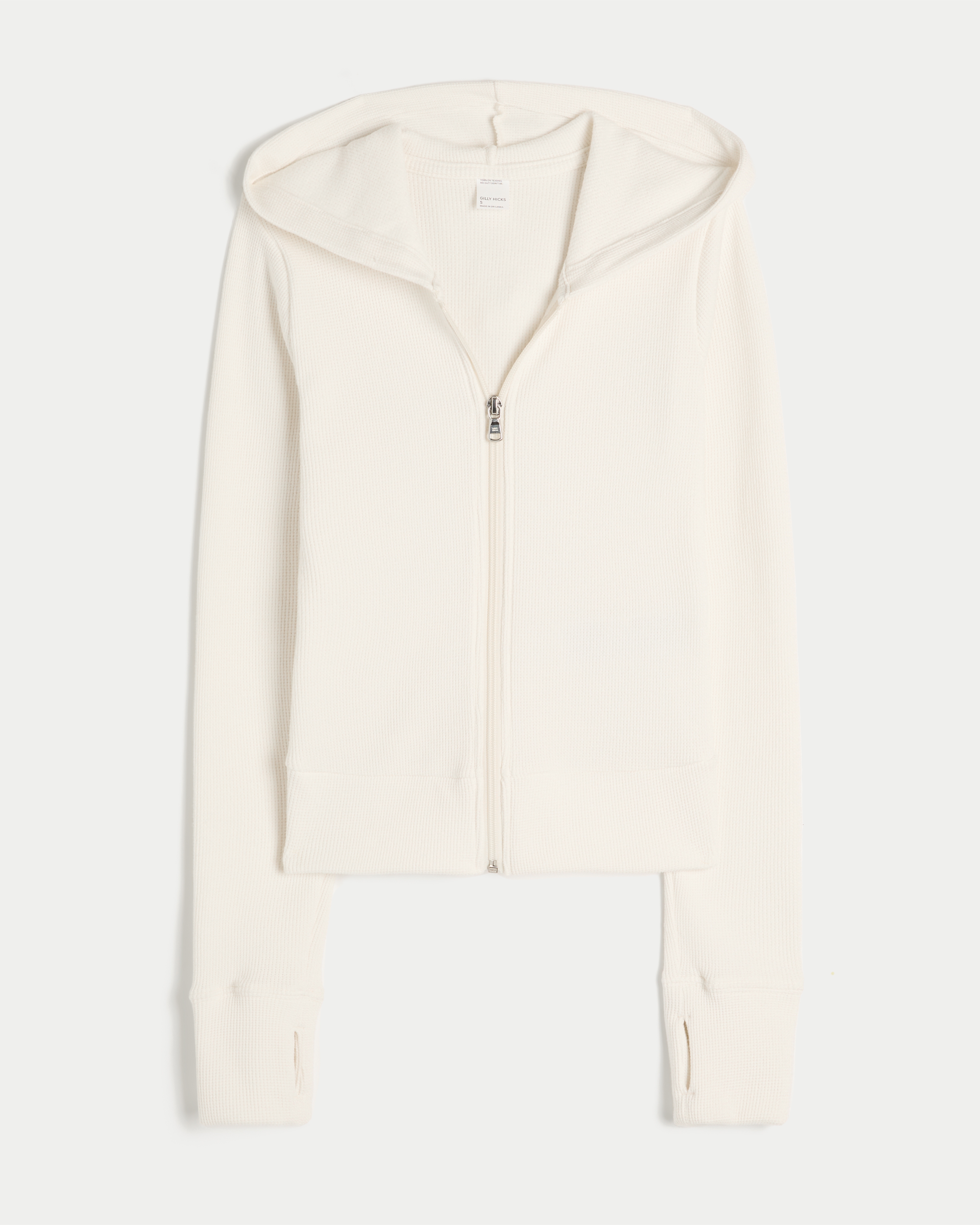 Gilly Hicks Waffle Zip-Up Hoodie