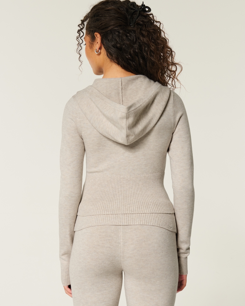 Gilly Hicks Cozy Sweater-Knit Zip-Up Hoodie