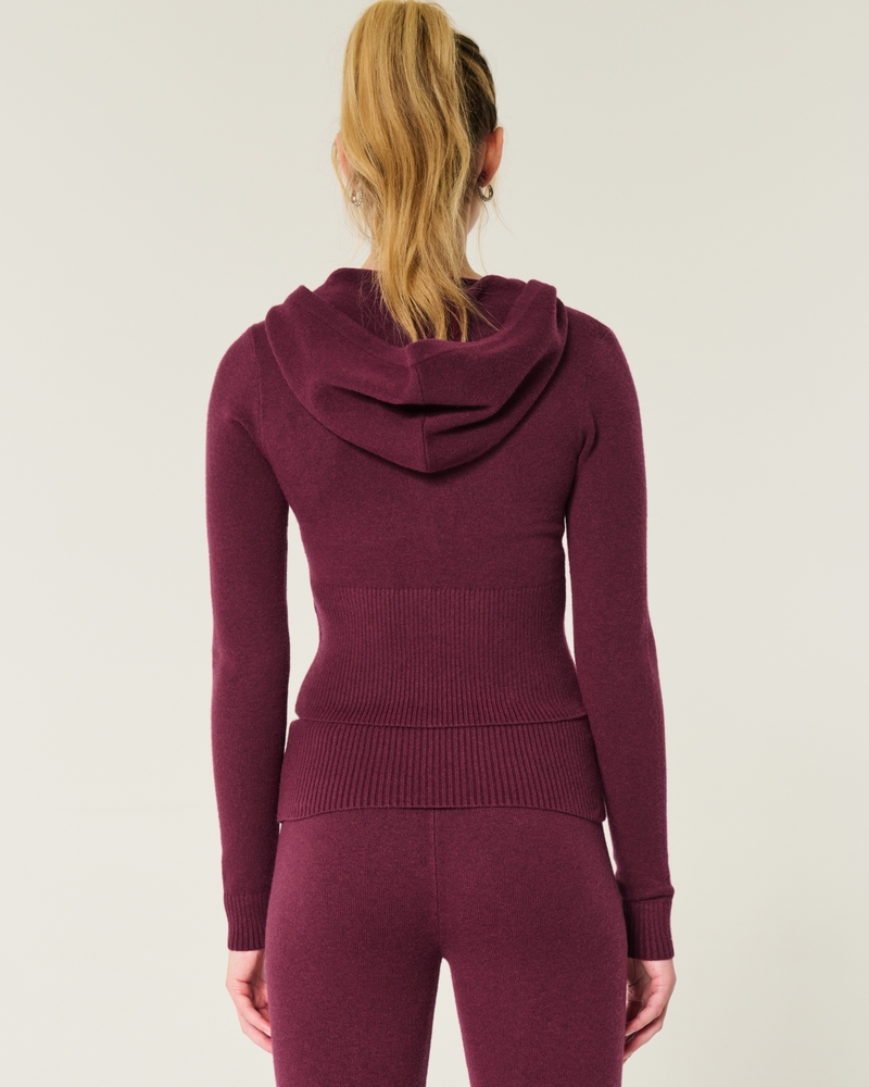 Gilly Hicks Cozy Sweater-Knit Zip-Up Hoodie