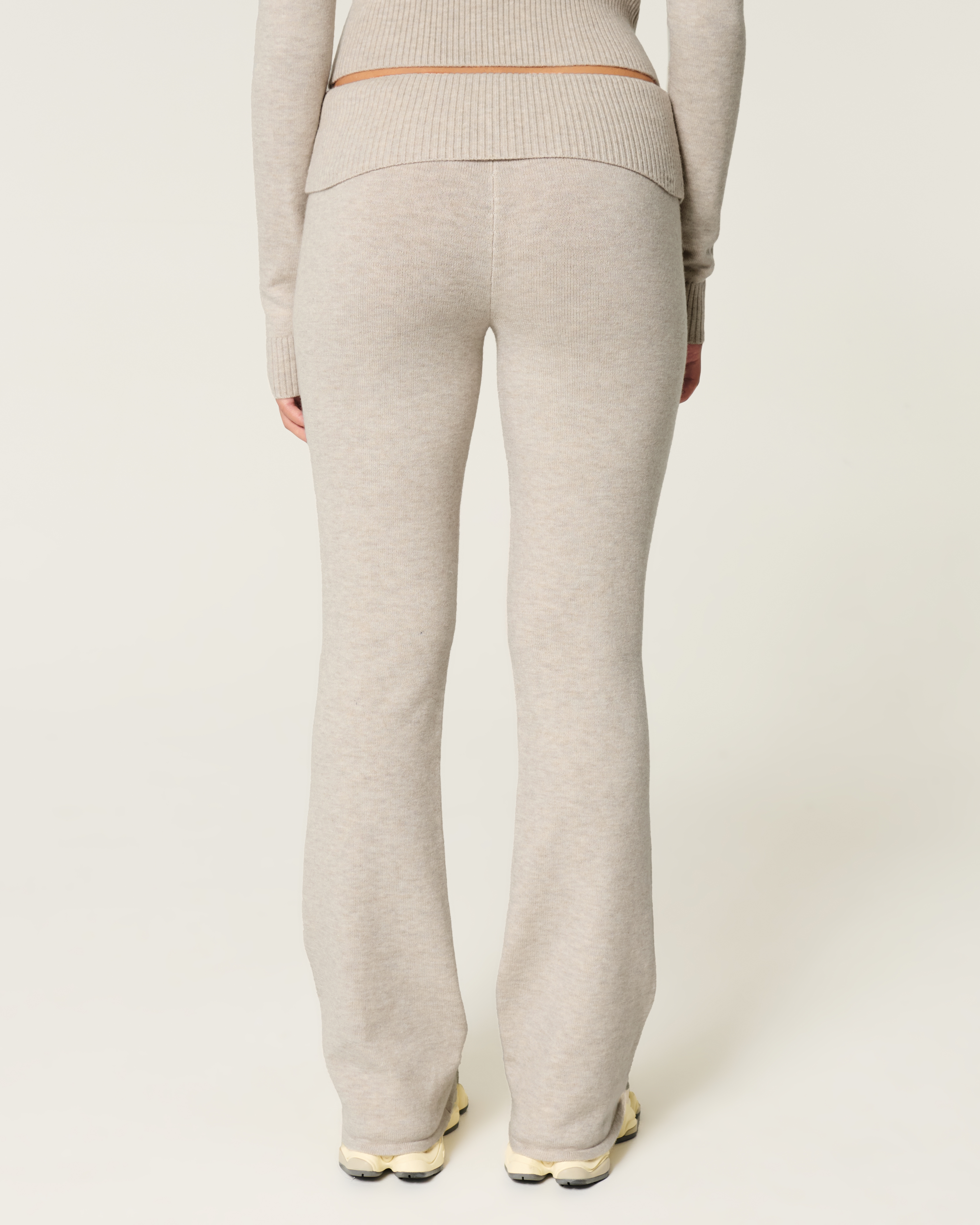 Gilly Hicks Cozy Sweater-Knit Foldover Waist Boot Pants