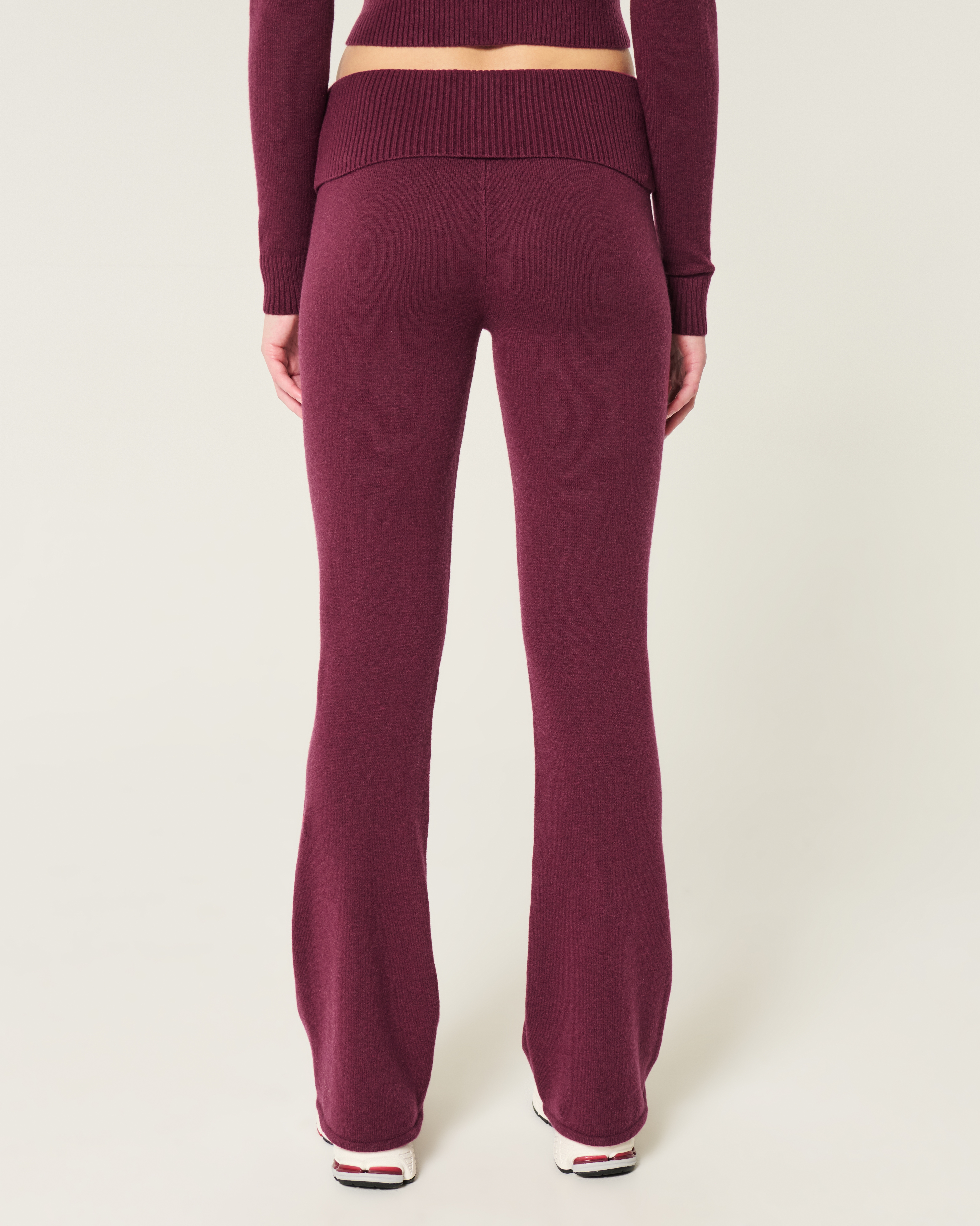Gilly Hicks Cozy Sweater-Knit Foldover Waist Boot Pants