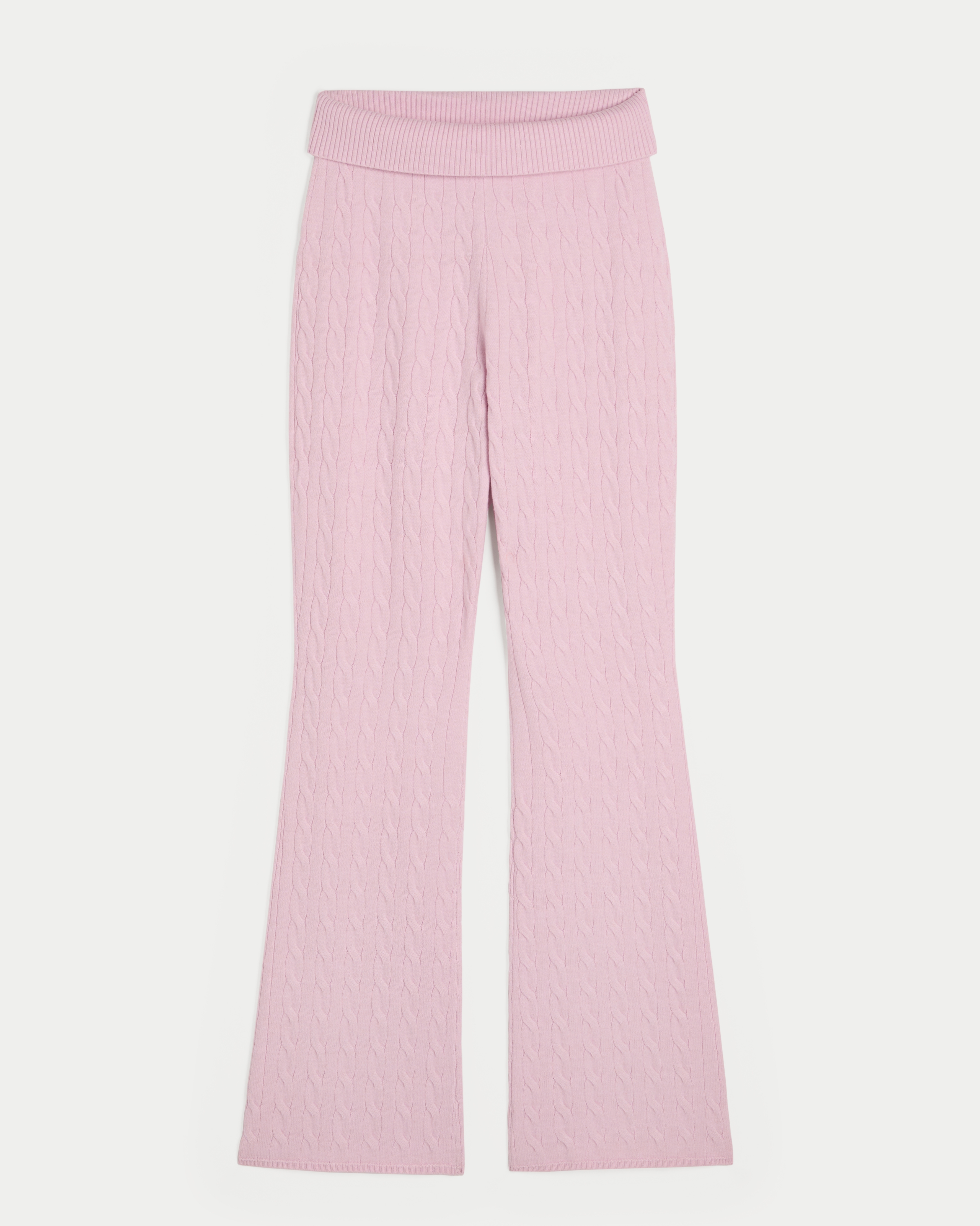 Gilly Hicks Cable-Knit Foldover Boot Pants