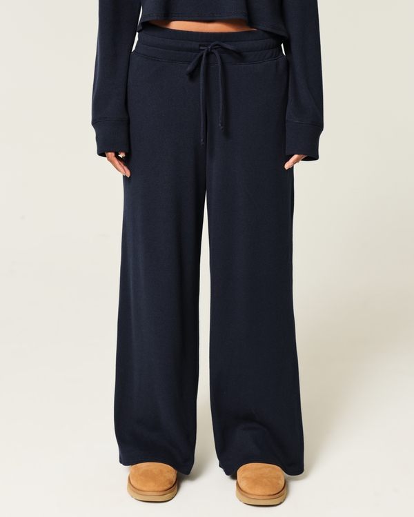 Gilly Hicks Waffle Baggy Pants, Navy view 2