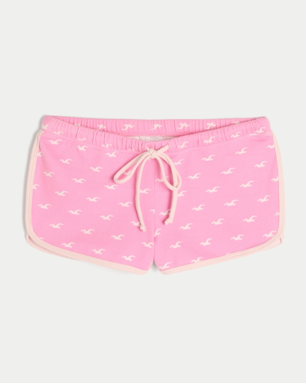 Always Cozy Tipped Mini Shorts, Pink Print view 1
