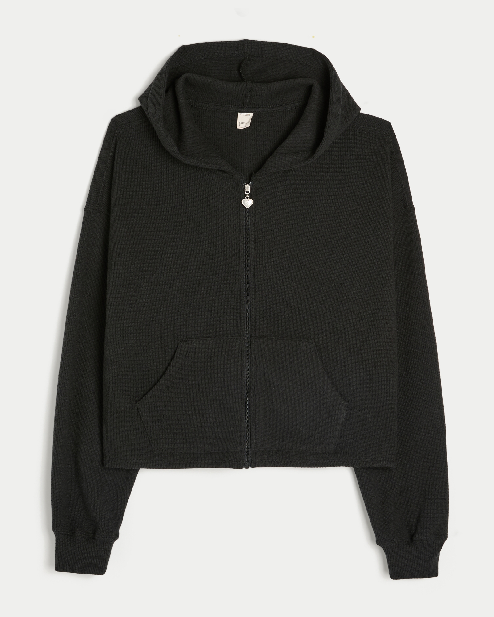 Women's Relaxed Waffle Zip-Up Hoodie | Women's Tops | HollisterCo.ca
