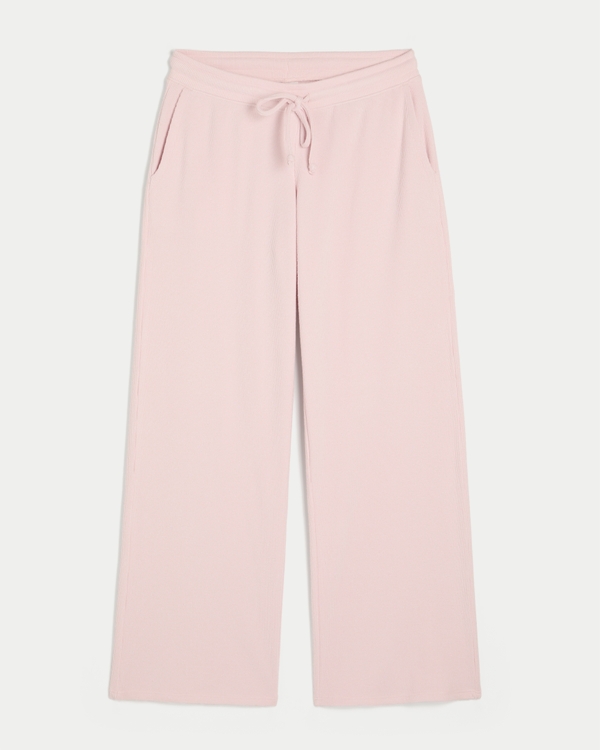 Gilly Hicks Waffle Straight Pants, Light Pink view 1
