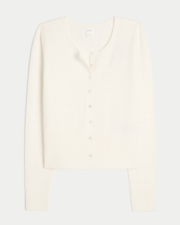 Hollister Gilly Hicks Heart Pointelle Cardigan