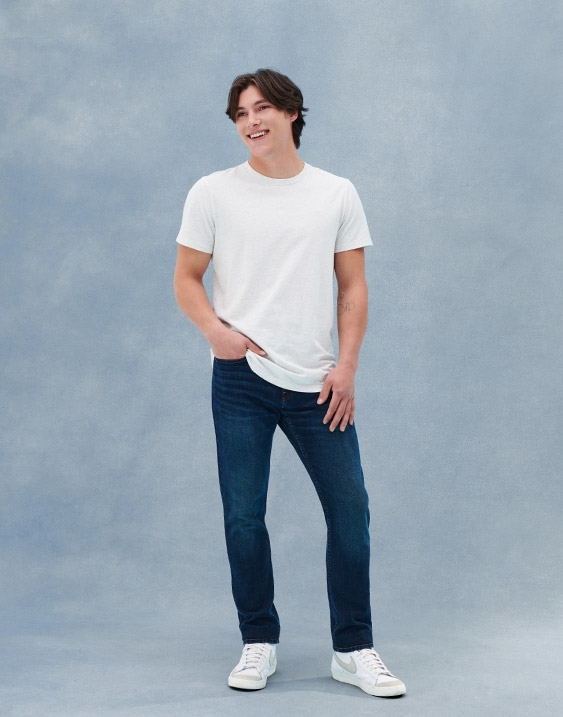 Jeans blancos para hombre rasgados - Blanco / 28