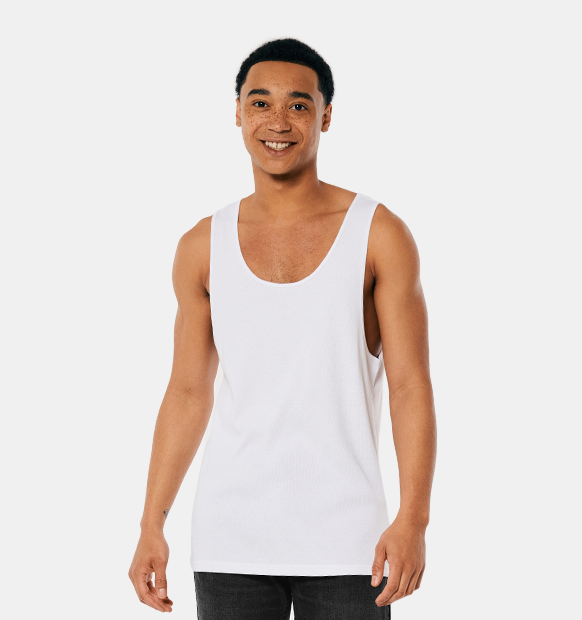 Hollister Henley T-Shirt Slim Fit Icon Logo in White