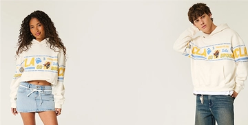 Boxy No Fear Graphic Zip-Up Hoodie