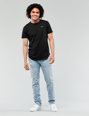 hollister jeans mens slim straight