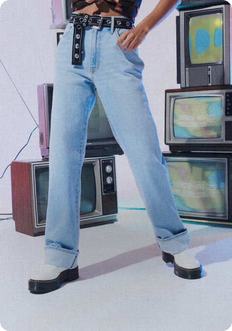 hollister dad jeans
