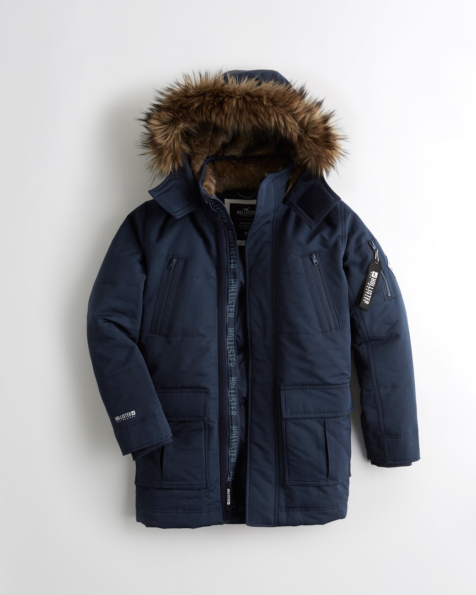 hollister parka mens